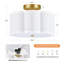Plafonnier semi-encastré en tissu 3 lumières Tekamah-59518743-59518742