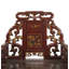 Chaise avec accoudoirs à dossier brun Queen Asian Asian
