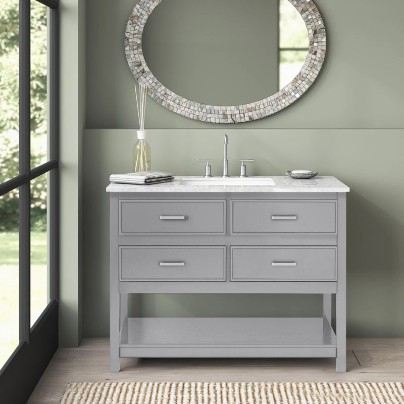 Ensemble de meuble-lavabo simple 42 po Sinclaire, Gris