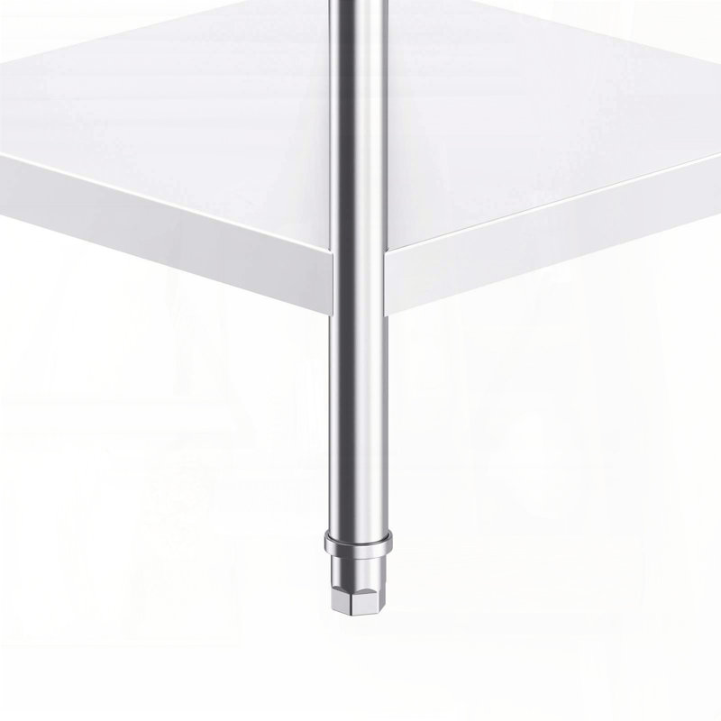 Table de travail en acier inoxydable - 24 x 28 x 26 pouces avec dosseret à 3 côtés, H 4,92 po x L 31,1 po x l 27,36 po