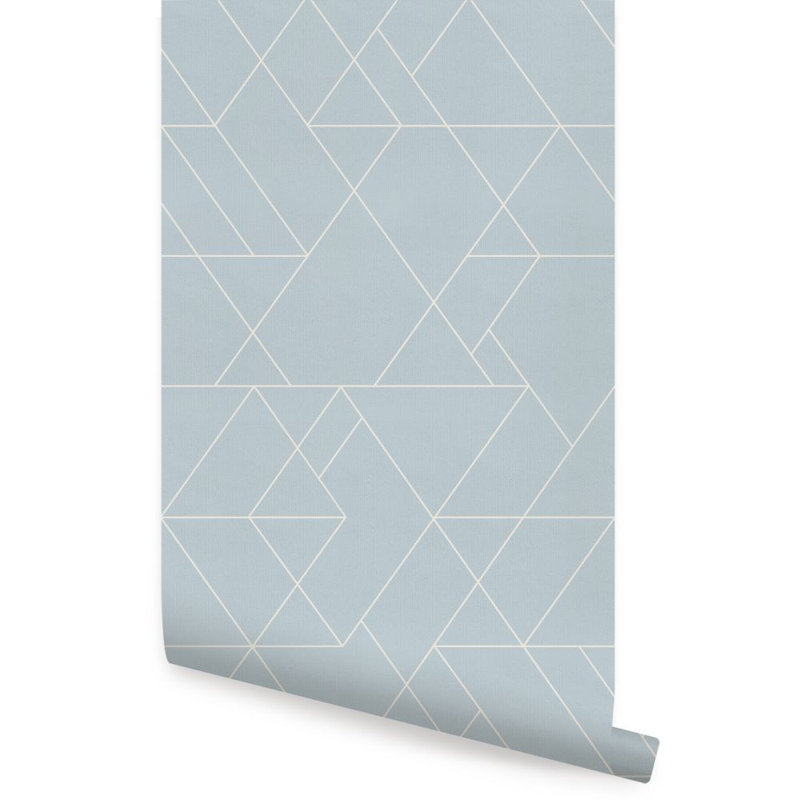Panneau de papier peint adhésif Stinchcomb, bleu, L 2 pi x L 18 pi