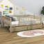 Full Size 2 Drawers Wooden Daybed with Fence-88596864