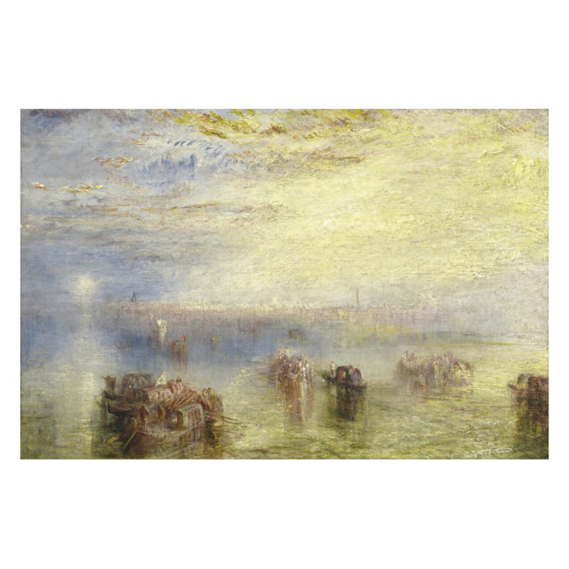 «Approche de Venise» par Joseph Mallord William Turner - Estampe numérique, H 22 po x l 28 po