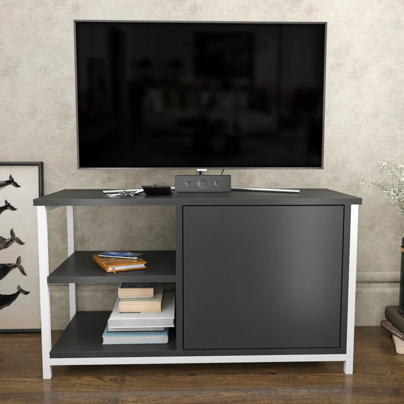 Muskegon Tv Stand TV Stand for TVs up to 40", White/Black