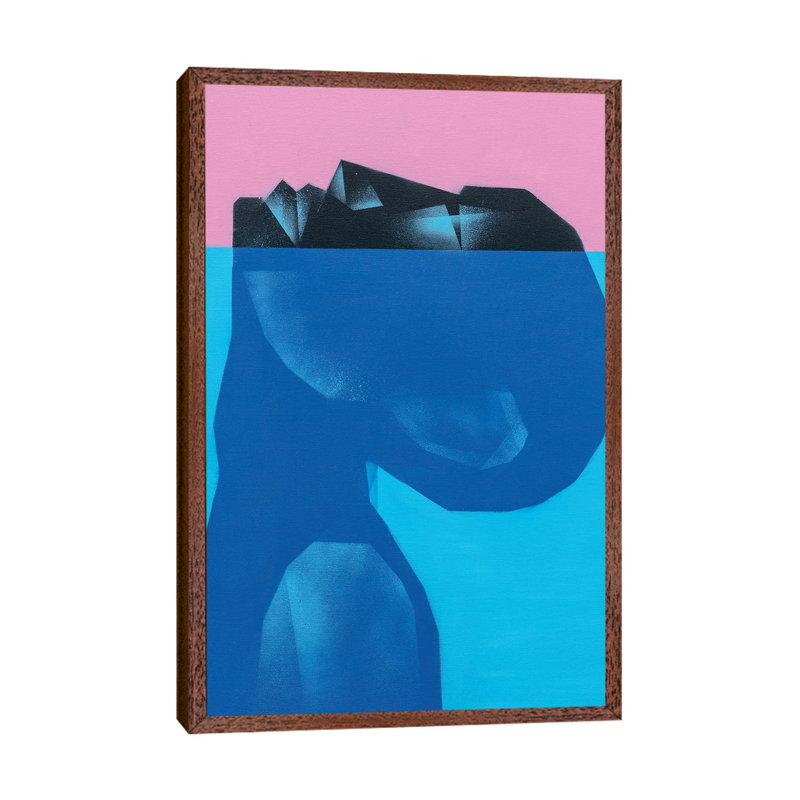 Peace in Water 1 Piece Wall Art on Canvas, 66.04 cm H x 45.72 cm W, Classic Brown Wood Framed