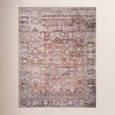 Portman Spice Orange Blue Oriental Rug
