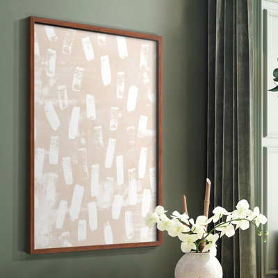 Earth Etching I Framed Print - Solid Wood