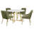 Imani Gold Round Marble Dining Table