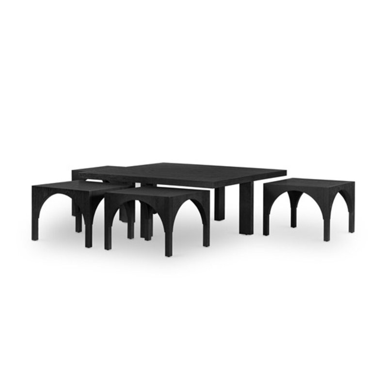 Amara Nesting Coffee Table, Black Oak Veneer