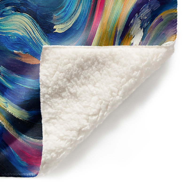 Couverture en arc-en-ciel à roulement sherpa wave, l 68 po x L 80 po