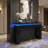 Modern Console Table with LED Lights & Charging Station, Sofa Table with 2 Drawers For Entryway, Hallway or Living Room