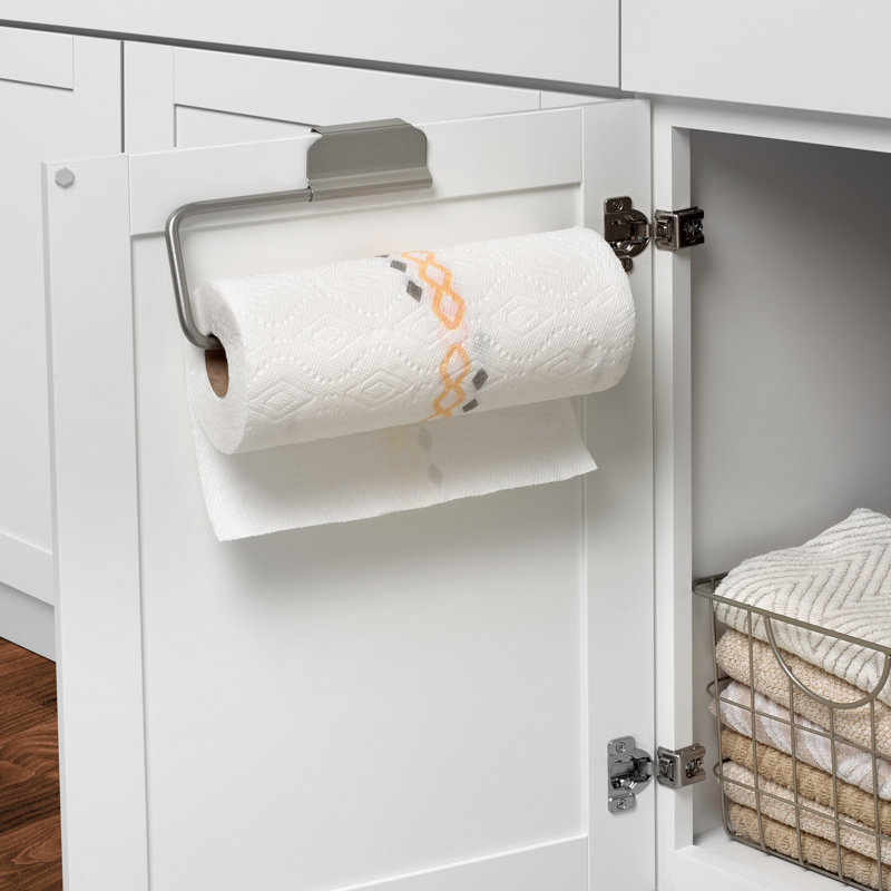 Kanhiya Stainless Steel Paper Towel Holder, Satin Nickel