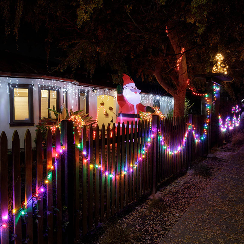 Devondra 42.7' LED Solar Powered 100 - Bulb String Lights, Multicolor