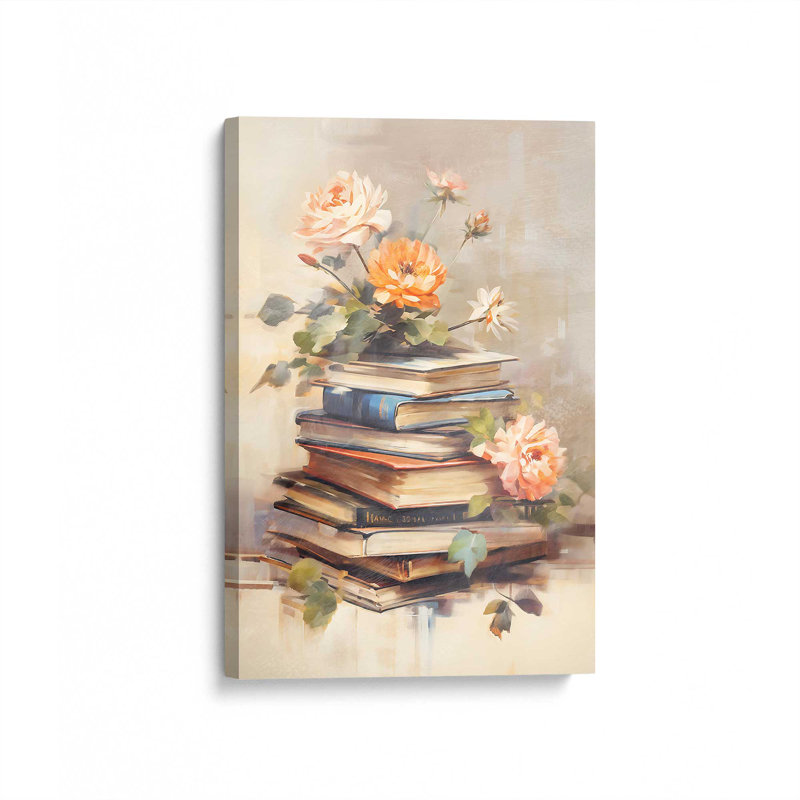 Pages et pétales III, H 18 po x l 12 po, Toile tendue, Ne s’applique pas
