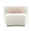 Canapé modulaire confortable de couleur beige, hauteur du dossier 15 po, hauteur des accoudoirs 23 po