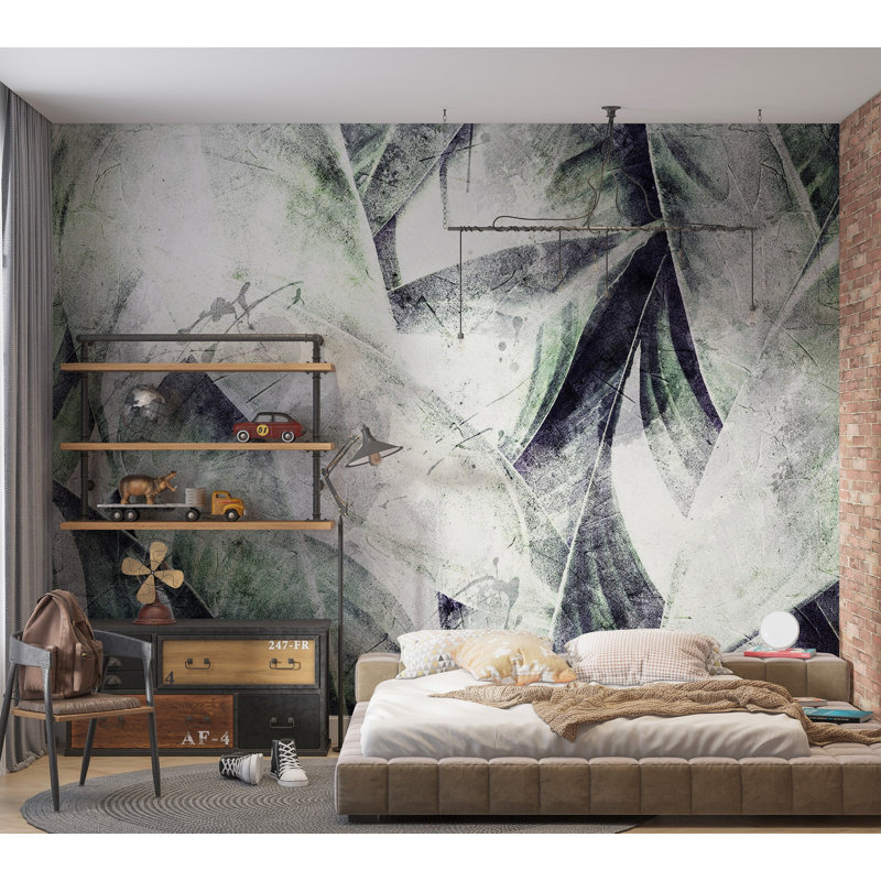 Murale botanique pelez et collez - Jungle éclectique, L 41 po x l 57 po
