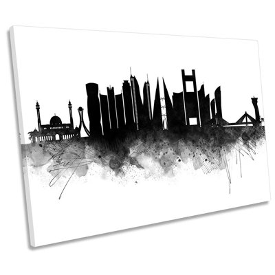 Manama City Skyline - Wrapped Canvas Print