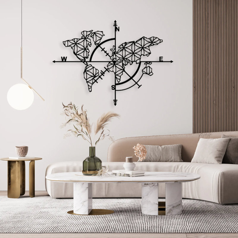 Coastal Wall Decor on Metal, 104" H x 140" W