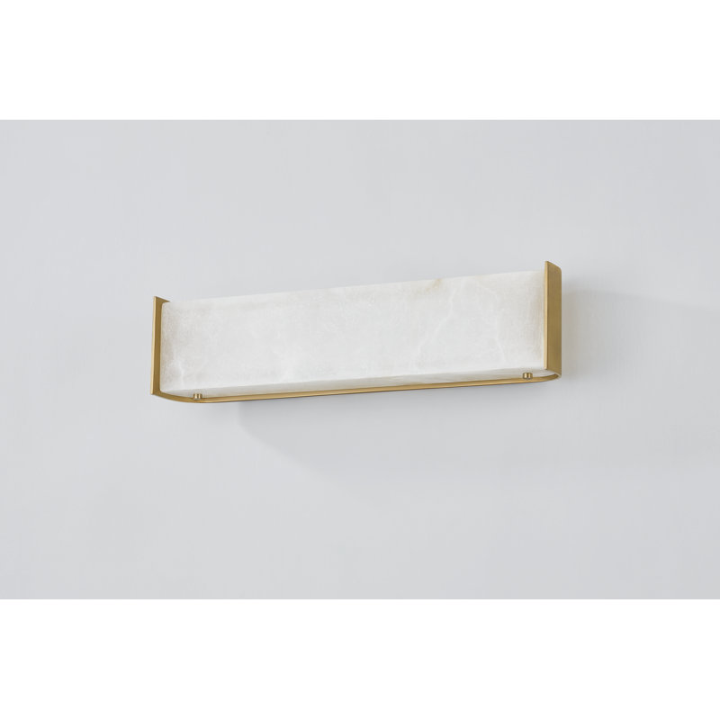 Hera 4.25" Alabaster Wall Sconce, 18" H x 4.25" W x 4.25" D
