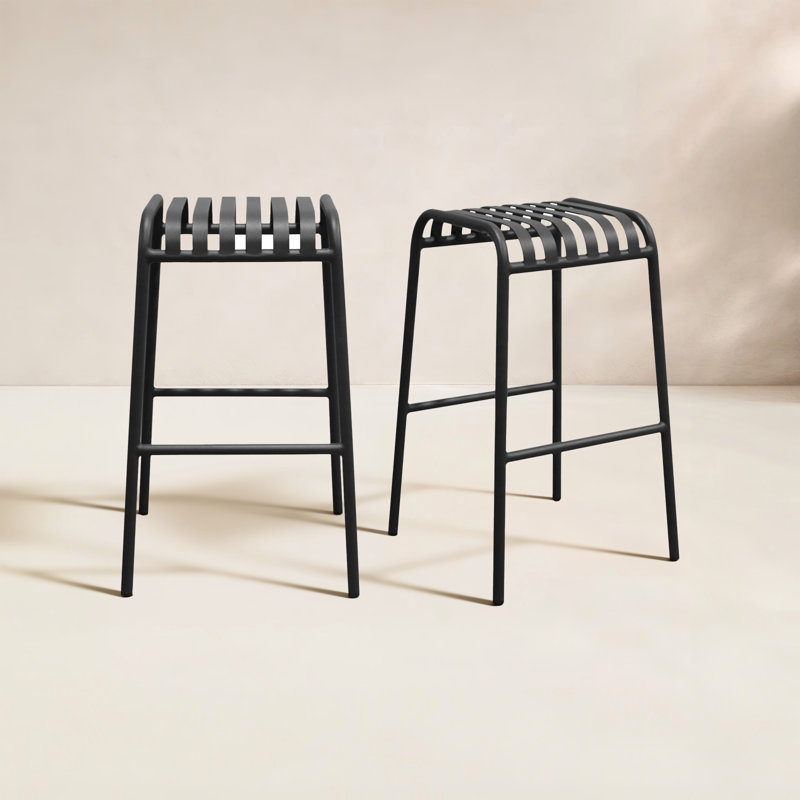Tabouret de bar 15 po Abra, Noir