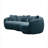 Yazgur 93.6" Curved Modern Upholstered Sofa-2107265156