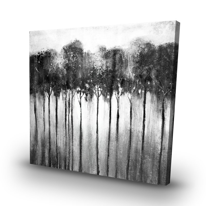 Abstract forest - 32"x32" art on canvas