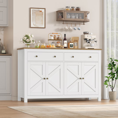 Buffet moderne 55,1 po Zosia, armoires de rangement crédence, tablettes réglables