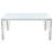 Arkadius Rectangular Glass Top with Stainless Steel Base Dining Table