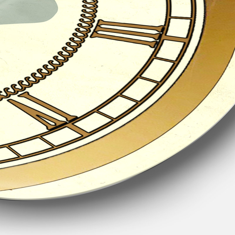 Gold Glam Squares VII - Horloge murale glam, Petit