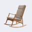 Chaise berçante en bois massif Nordic