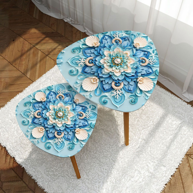 Ensemble de 2 tables basses gigognes Triangle Nesting