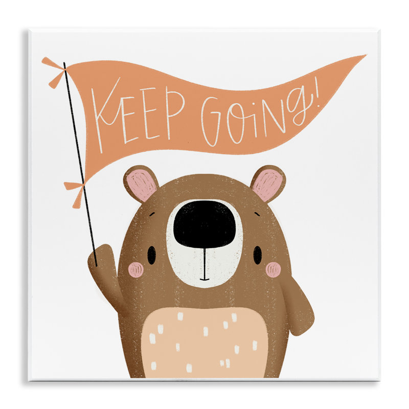 Plaque murale «Bear Keep Going», design par Sarah Hickman