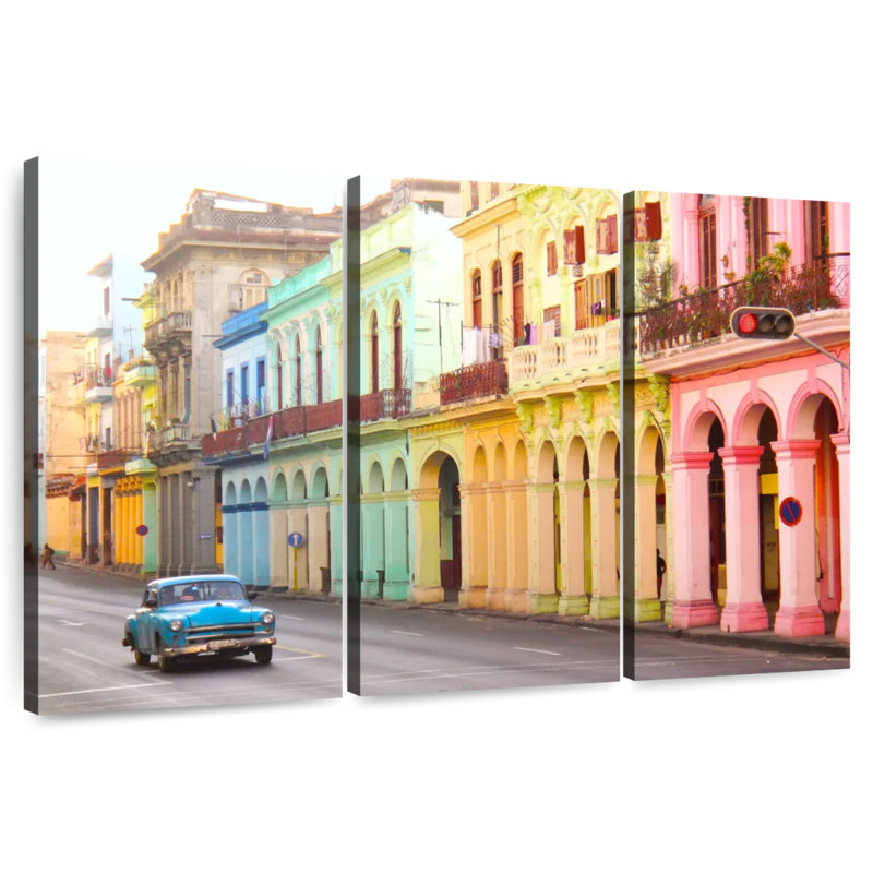 Rorry Rainbow Havana Buildings, 36" H x 57" W