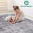 Light Grey/Abstract Non-Shedding Stain Resistant Area Rug-1615242889