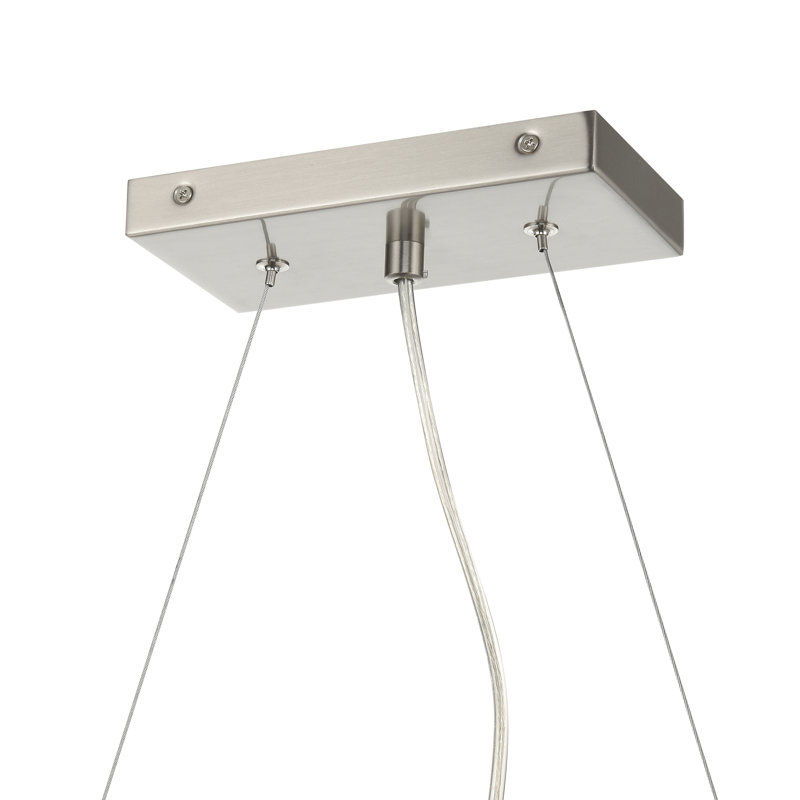 Angelina 3 - Light Kitchen Island Pendant, Small, Brushed Nickel