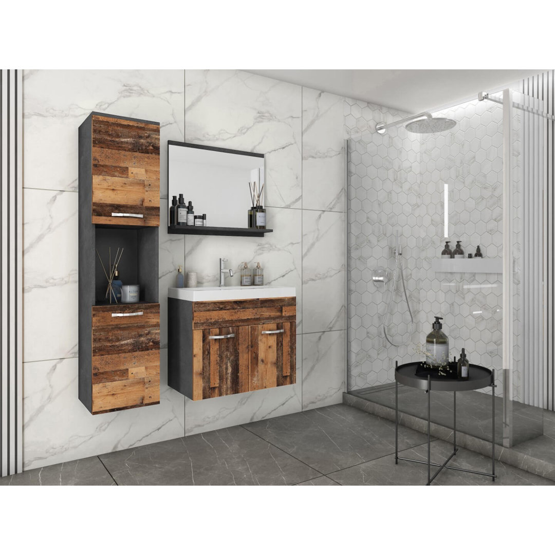 Foxley 91Cm W x 132Cm H x 35Cm D Wall Mounted Bathroom Cabinet