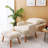 Deeda Accent Chair with Ottoman Set, Fabric Armchair with Adjustable Backrest-2001432156