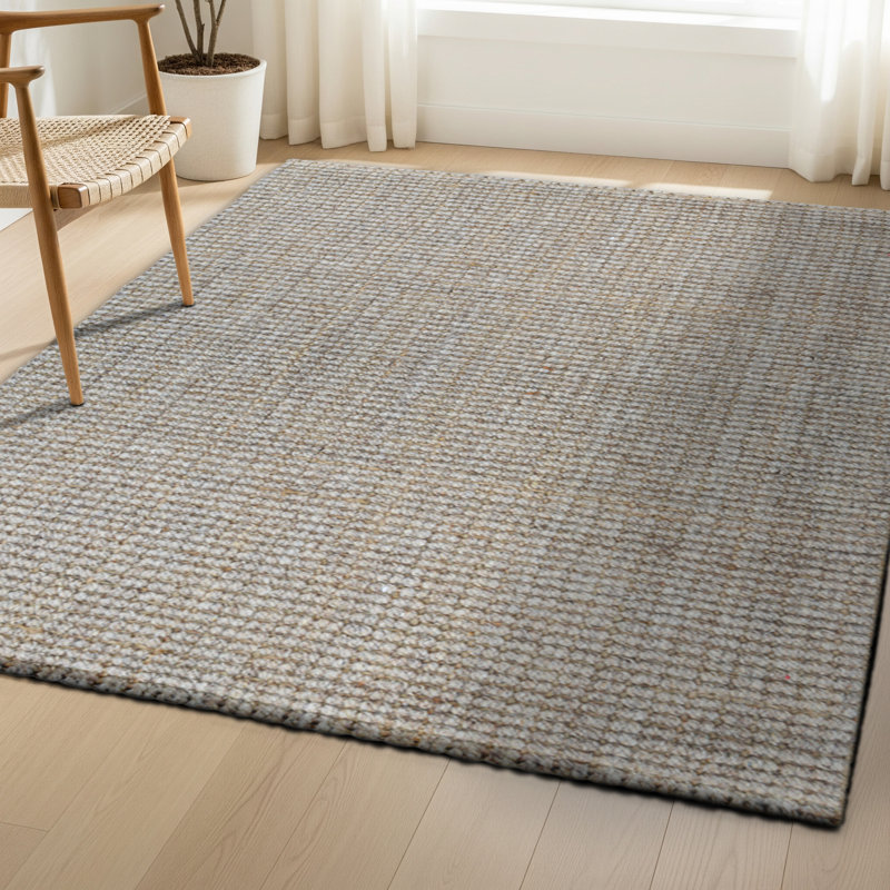 Tapis en jute et en laine de qualité supérieure tissé à la main Orlee, Rectangle de 10 pi x 14 pi