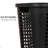  Slim Tapered Laundry Hampers with Lid, Clothes Basket with Swiss Cross Cut-Outs, Lightweight & Ventilated, Plastic, Set of 2 , Black-103332429