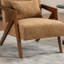 Fauteuil d'appoint rembourré en bois massif de style Mid-Century avec coussin supplémentaire-1180971792