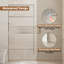 Panneau de douche simple encadré fixe avec panneau de cannelure à rayures transparentes de 3/8 po x l 34 po x H 74 po-110369189