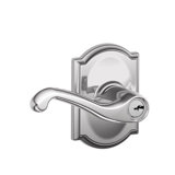 Flair Lever with Camelot Trim Keyed Entry Lock