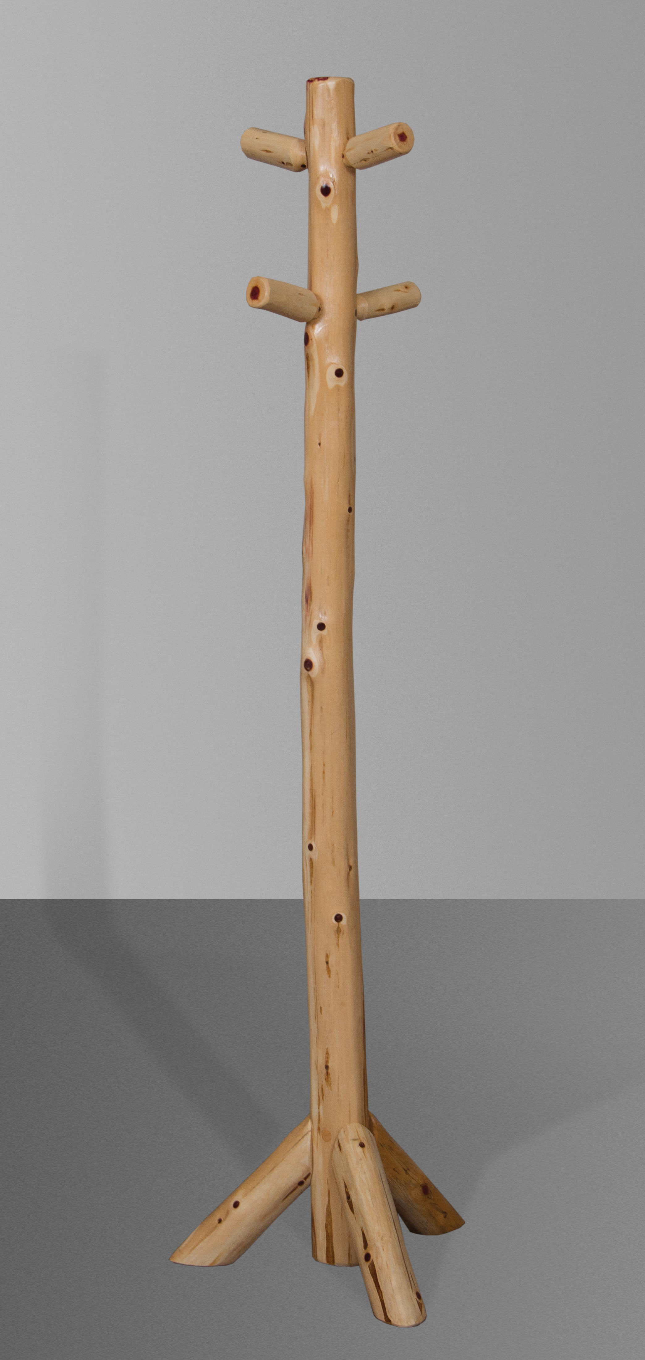 Solid Wood Freestanding 4 - Hook Coat Rack