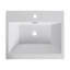 Lavabo de salle de bain en résine 24 "blanc brillant