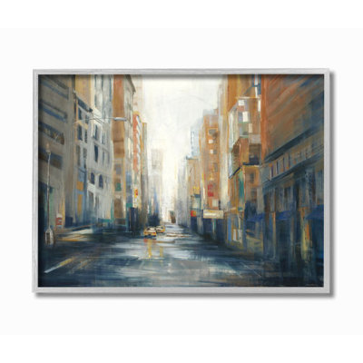 «Cityscape Street After Rain» par Third and Wall - reproduction d'art
