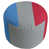 Argent / bleu clair / rouge