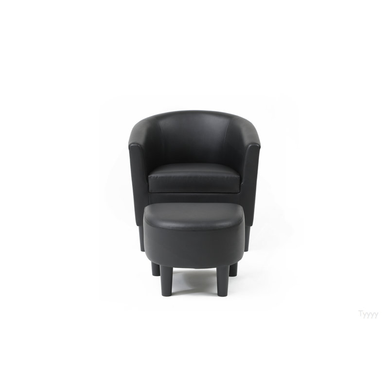 Chaise Salem G00200-C + repose-pieds, noir, Noir