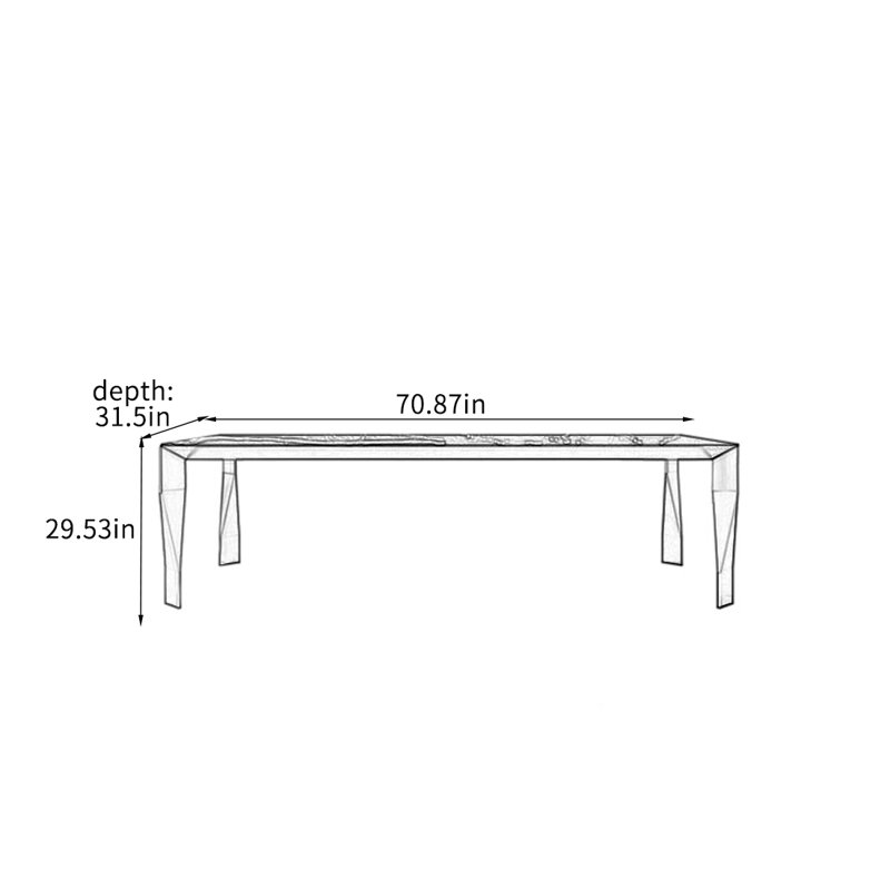 Dunagan, 29.53”H x 70.87”L x 31.5”W