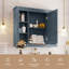 Armoire de rangement murale de salle de bain 35 po x 28 po, armoire à pharmacie, armoire murale moderne avec miroir, armoire à miroir avec 6 tablettes ouvertes (meuble-lavabo non inclus)-844737029