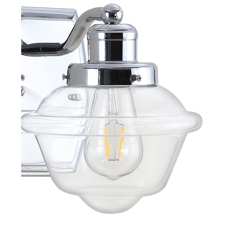  Tecumseh Iron/Glass schoolhouse LED Vanity Light, 1